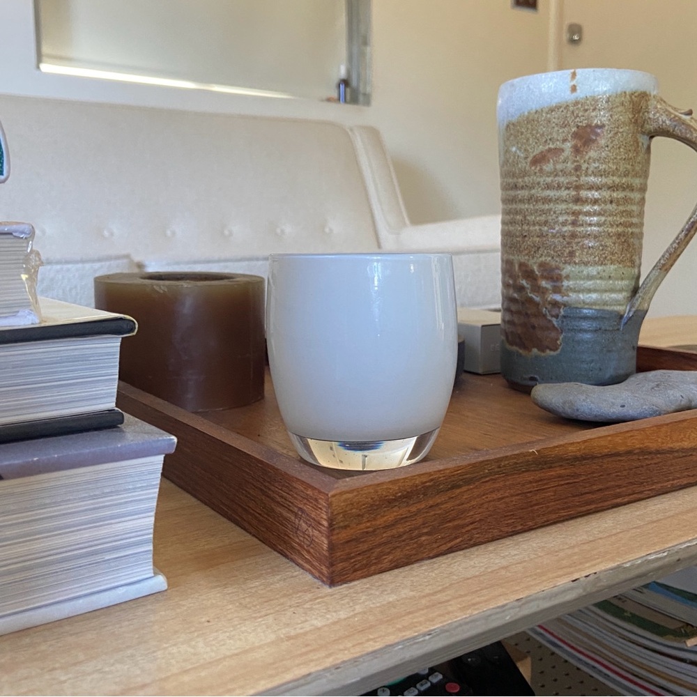 White GlassyBaby glass cup